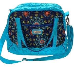 Cinda B. Vibrant Blue Floral Women's Bag